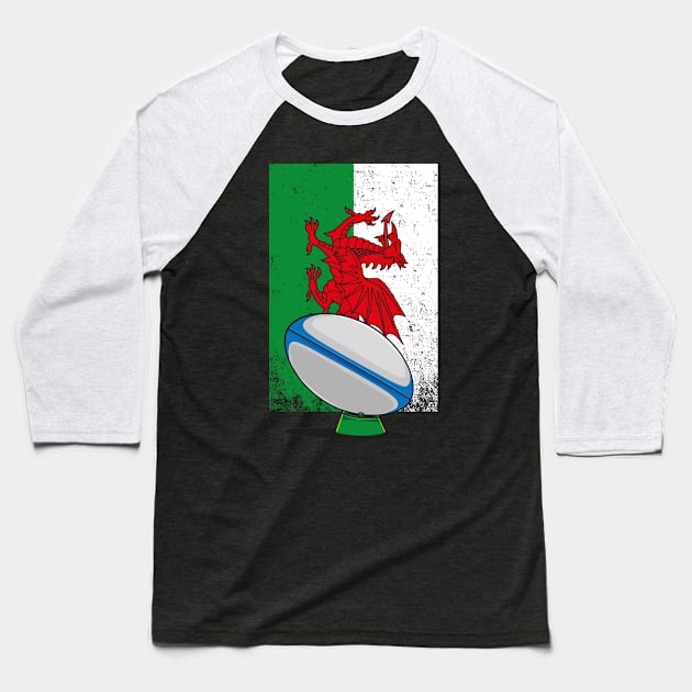 Welsh rugby Union Baseball T-Shirt by Bubsart78